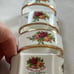 Vntg. 1962 Napkin Ring Old Country Roses by ROYAL ALBERT Bone China , set of 4