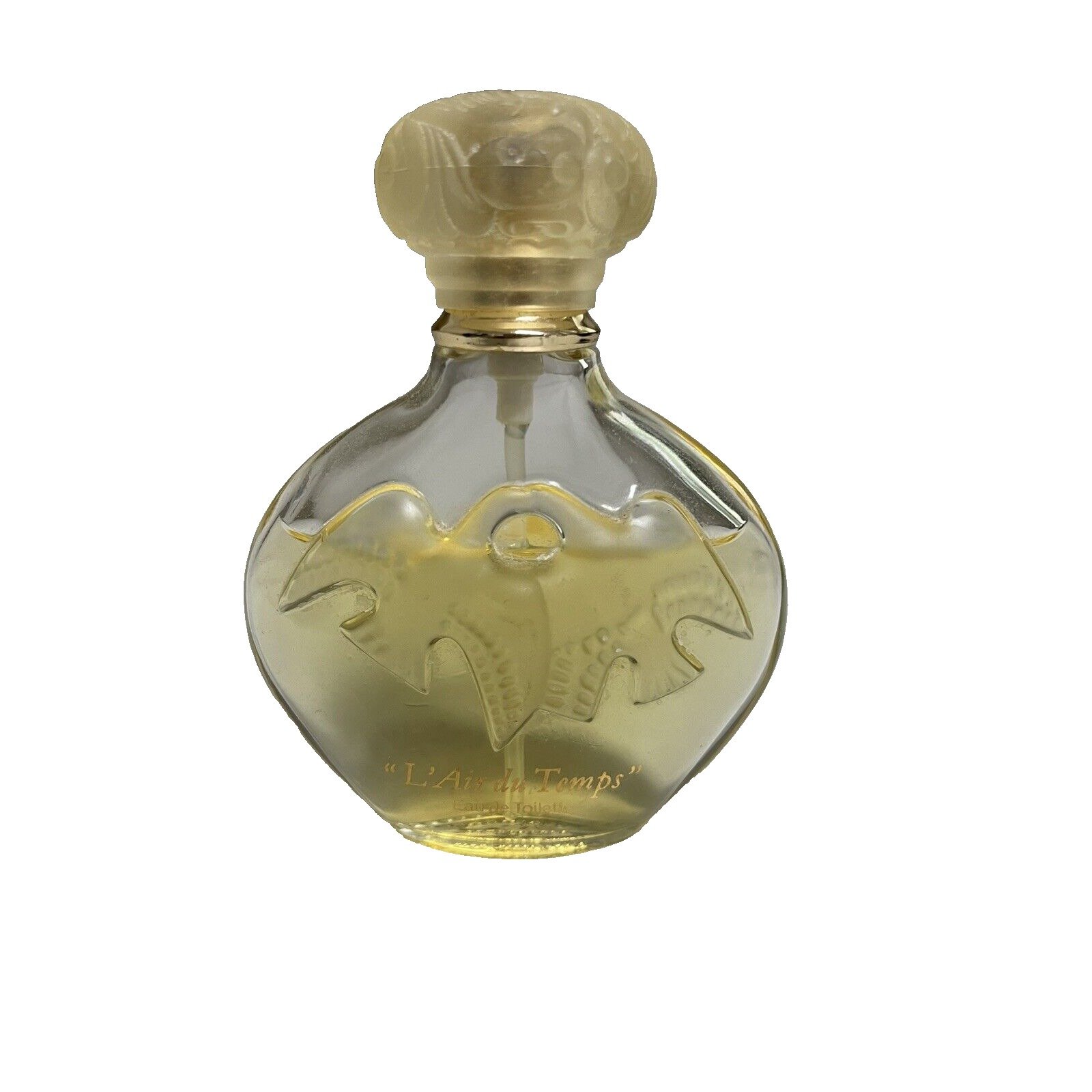 Vtg Nina Ricci L'Air du Temps Eau de Toilette Spray Perfume Lalique Relief Doves