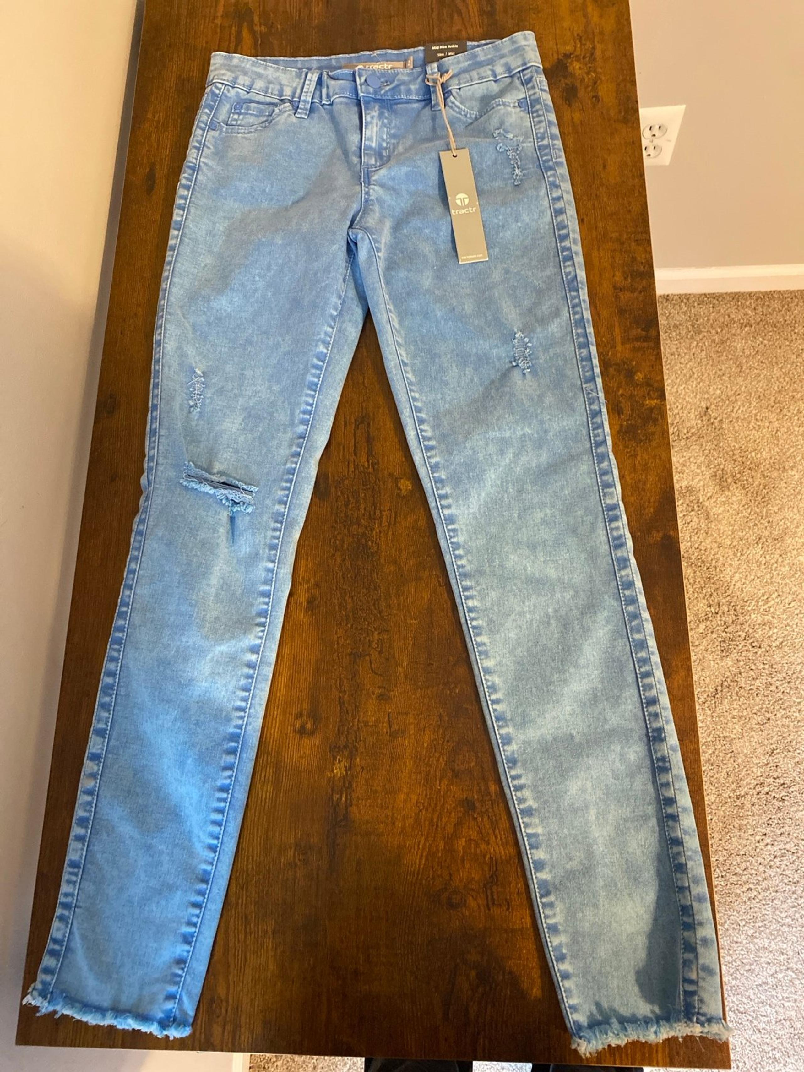 Girls Mid Rise Ankle Jeans Size 12 Slim NWT