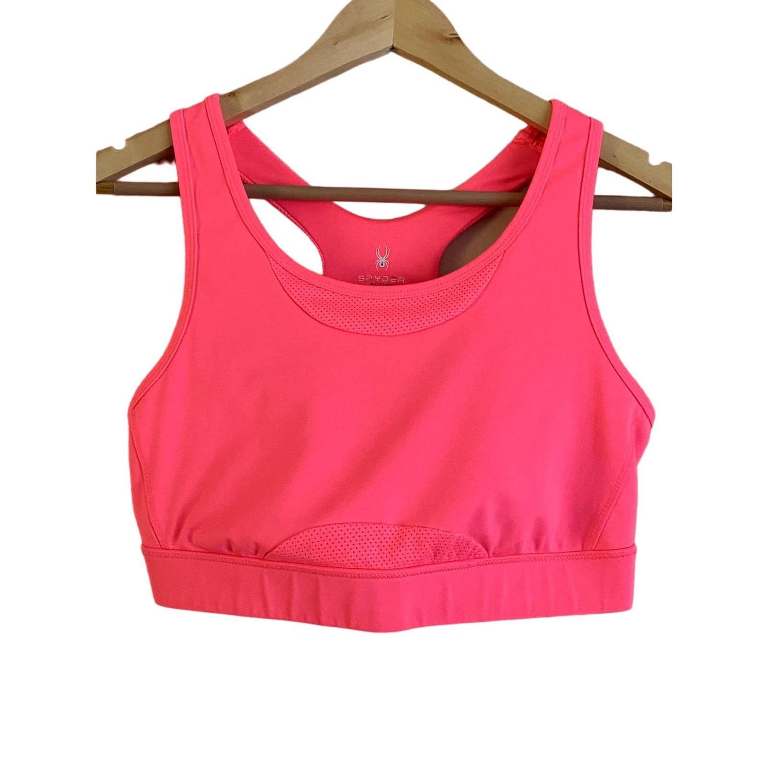 Spyder Hot Pink Sports Bra-Size Large Women-EUC
