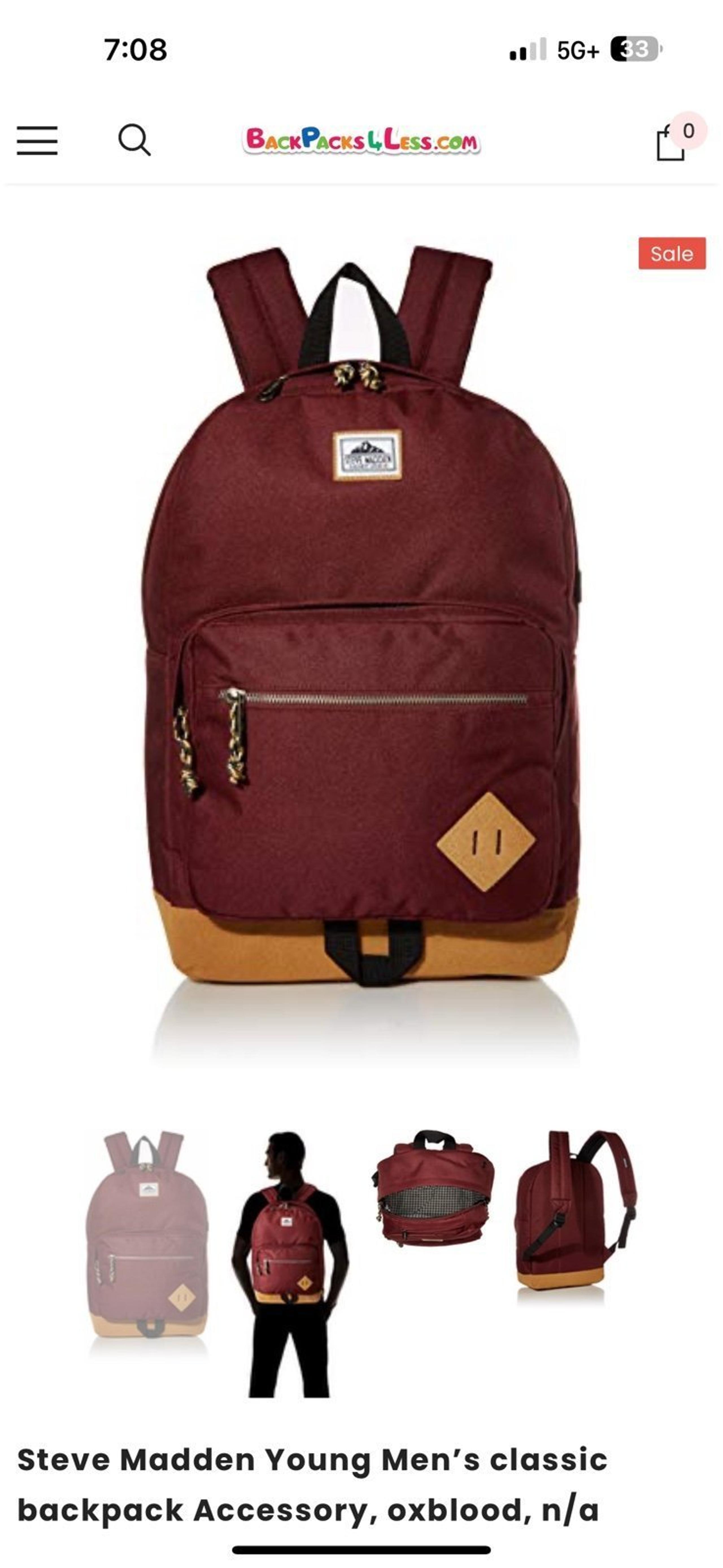 Steve Madden backpack new NWOT DEFECT