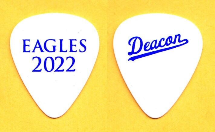 Eagles Deacon Frey White/Blue Guitar Pick - 2022 Hotel California Tour