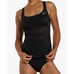 Nike Women's 2 Pc Mesh Solid Edge Tankini Swimsuit Black NESS9366-001 Sz Med NWT