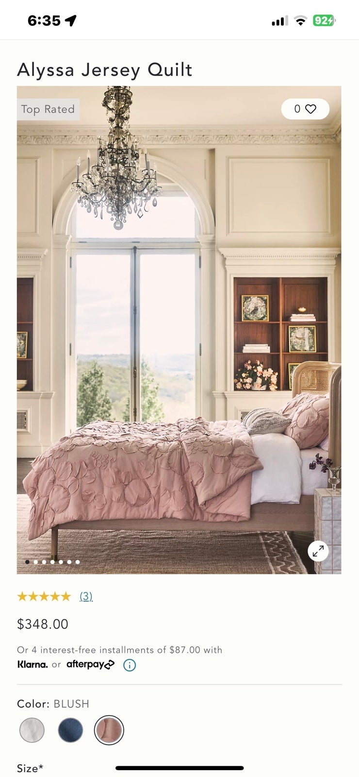 Anthropologie Alyssa Jersey Quilt Ruffle B