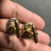 Vintage 14K Gold Filled Set Of Oval Bullet Back Cuff Links Engraved A.C.V show