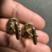 Vintage 14K Gold Filled Set Of Oval Bullet Back Cuff Links Engraved A.C.V show