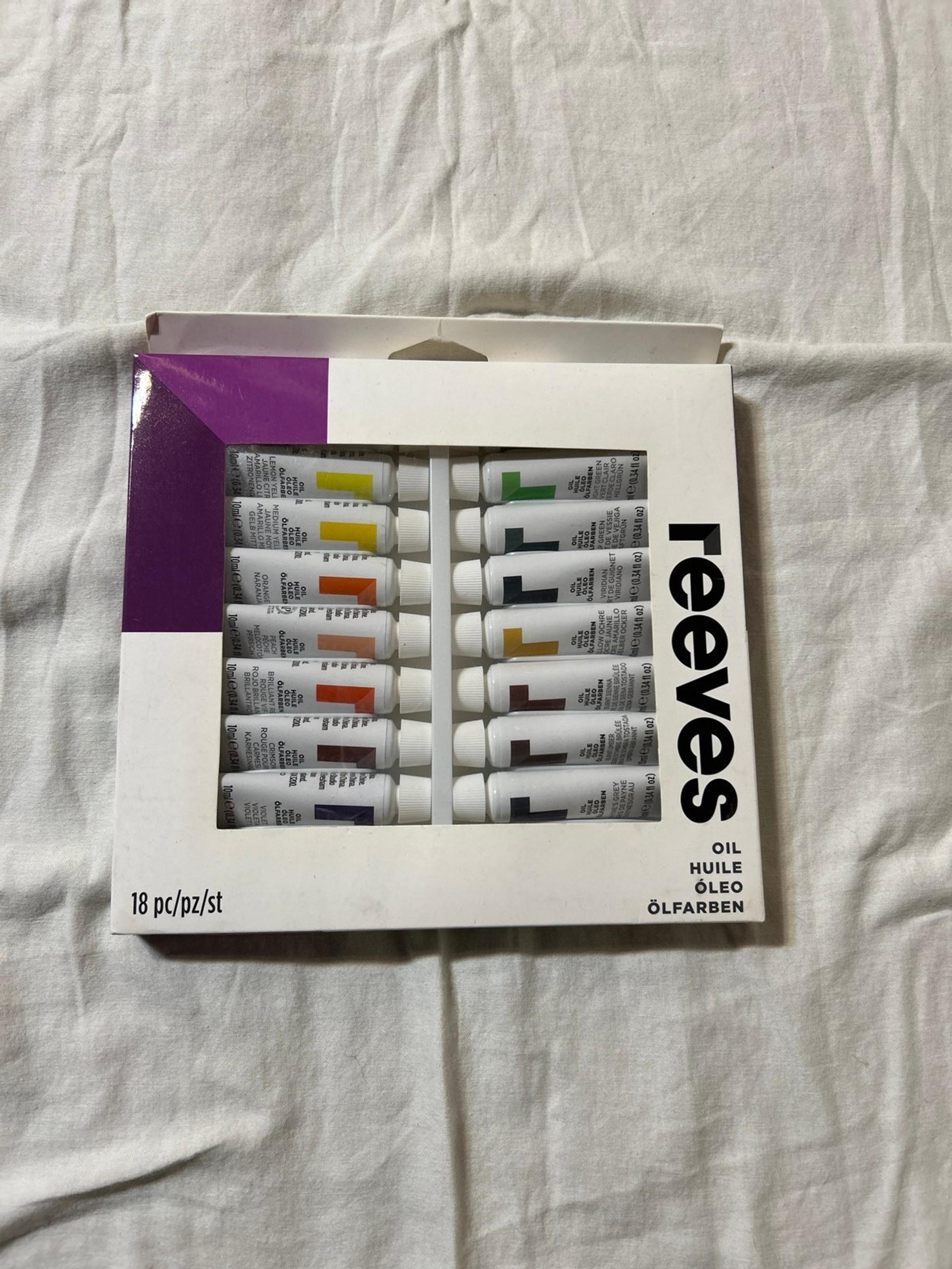 Reeves 18 tube oil paint set. NIB.