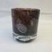 NEW!! Two (2) Henry Dean Mouthblown Glass Votives (brown/brunette)