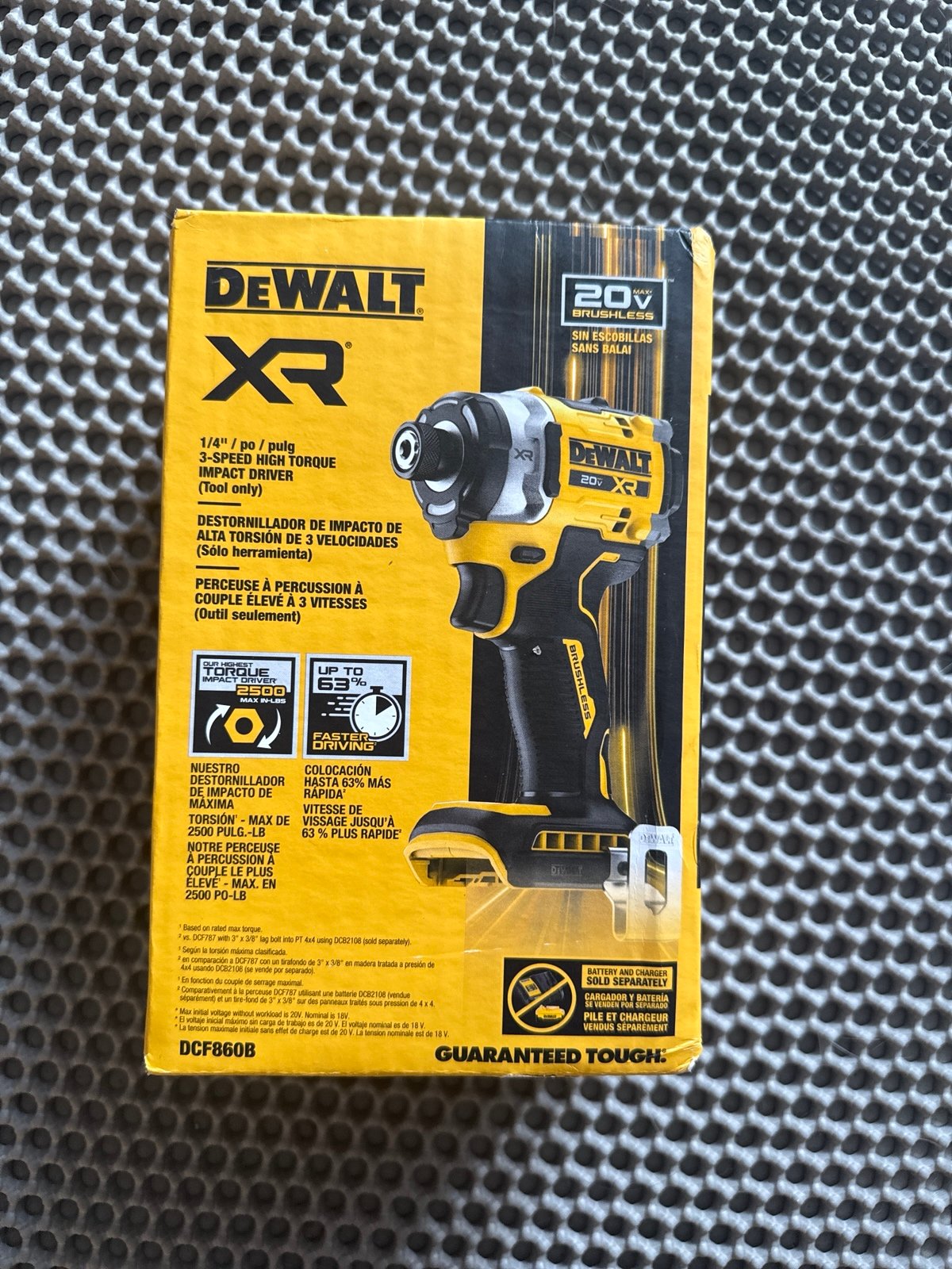DEWALT 20V MAX XR Cordless High torque Impact Driver dcf860