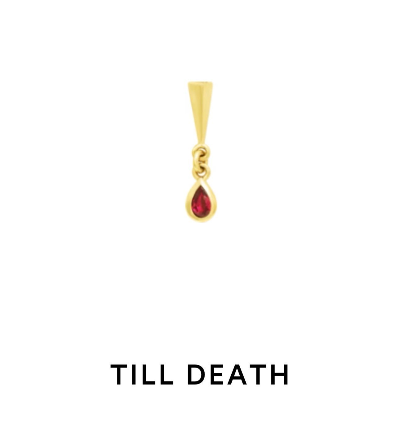 Junipurr Threadless End 14k yellow gold “Til Death”