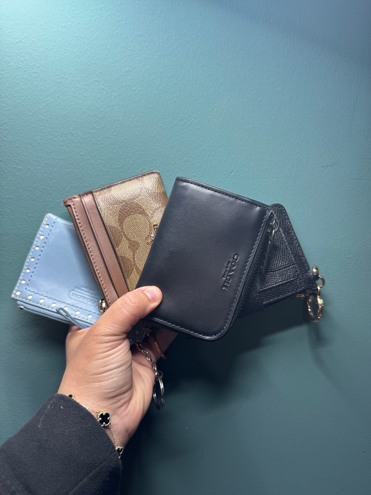 coach card holders wit key ring