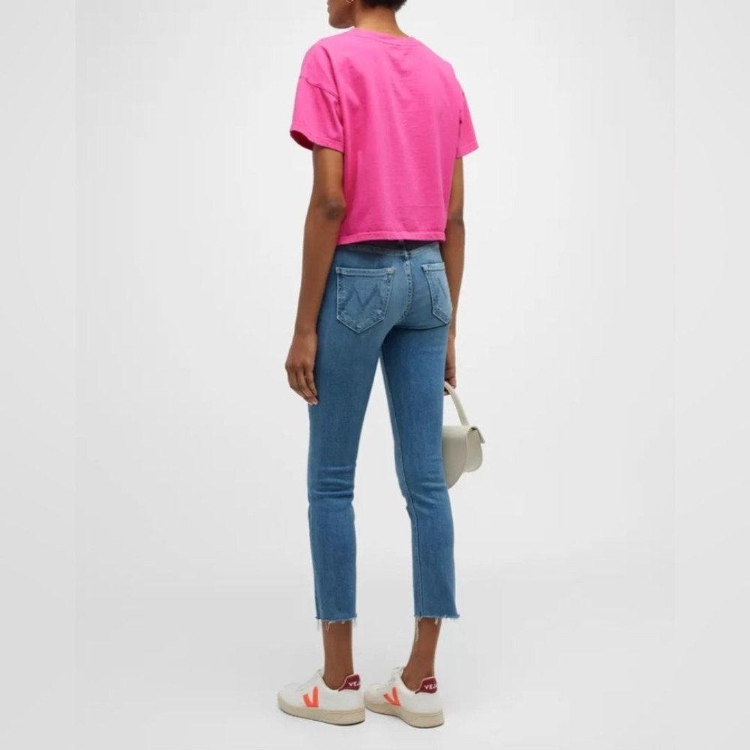 Mother The Mid Rise Dazzler Ankle Fray in Riding the Cliffside Size 31