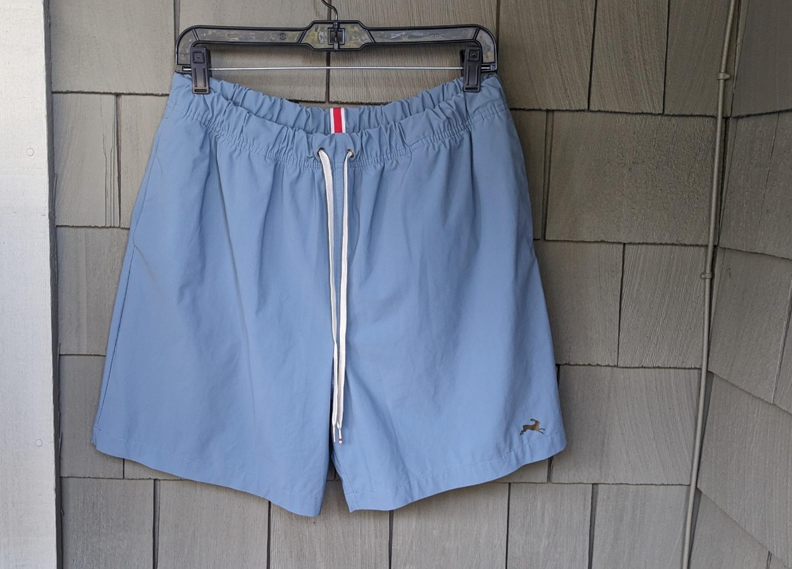 Mens XL XLarge Light Blue Tracksmith Shorts With Drawstring