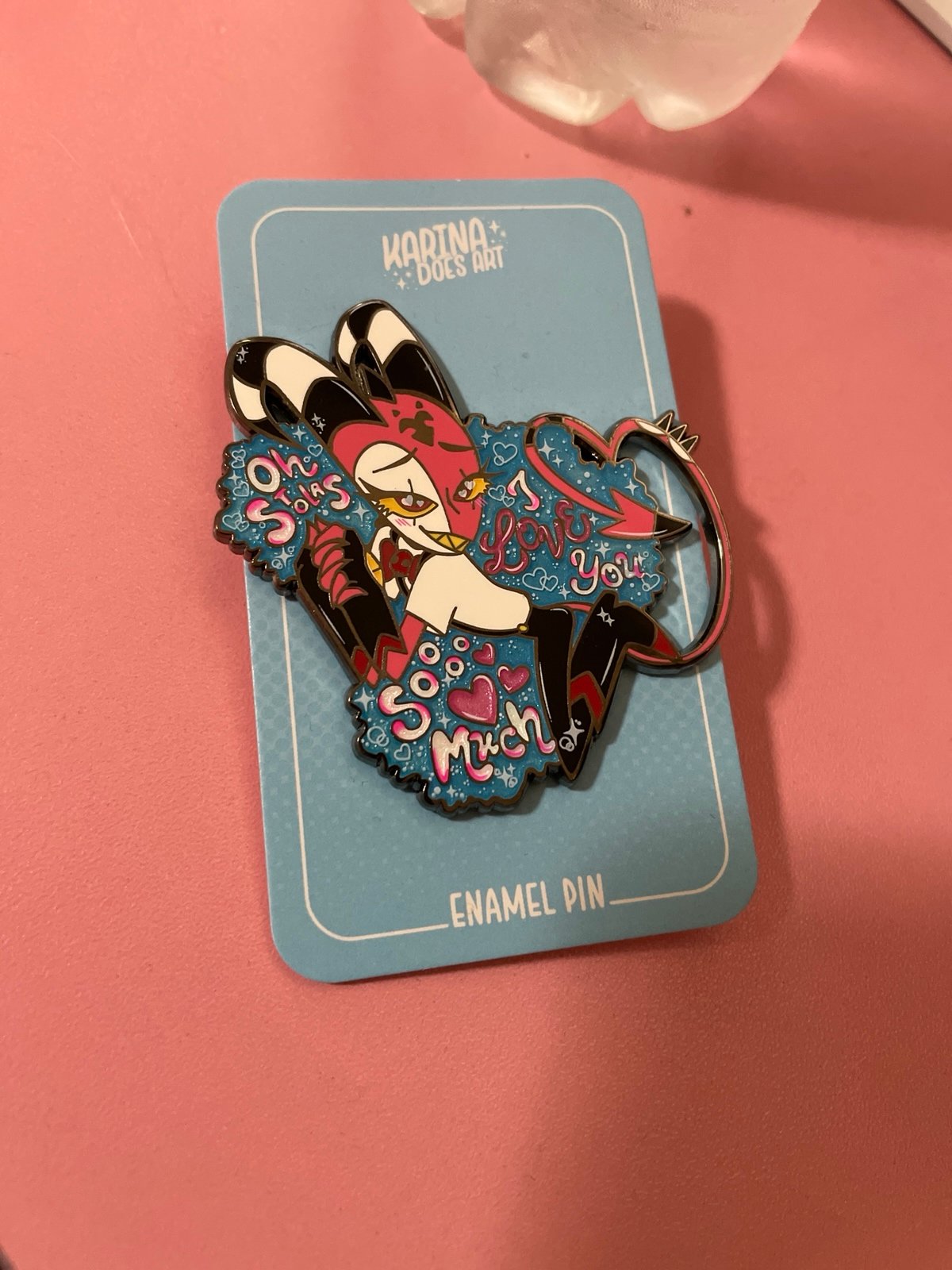 Helluva Boss Blitz fanmade Full Moon Enamel pin