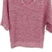 Chico's Pullover V-neck Tape Yarn 3/4 Sleeve Sweater Summer Berry Small/4