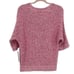 Chico's Pullover V-neck Tape Yarn 3/4 Sleeve Sweater Summer Berry Small/4