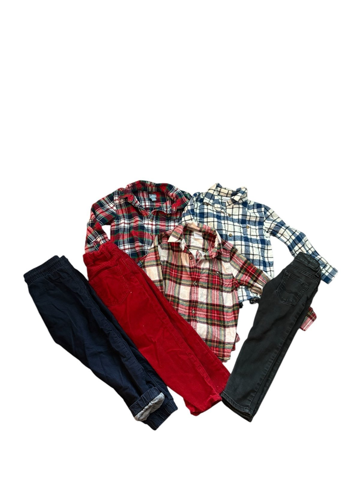 Flannel shirt and pants bundle