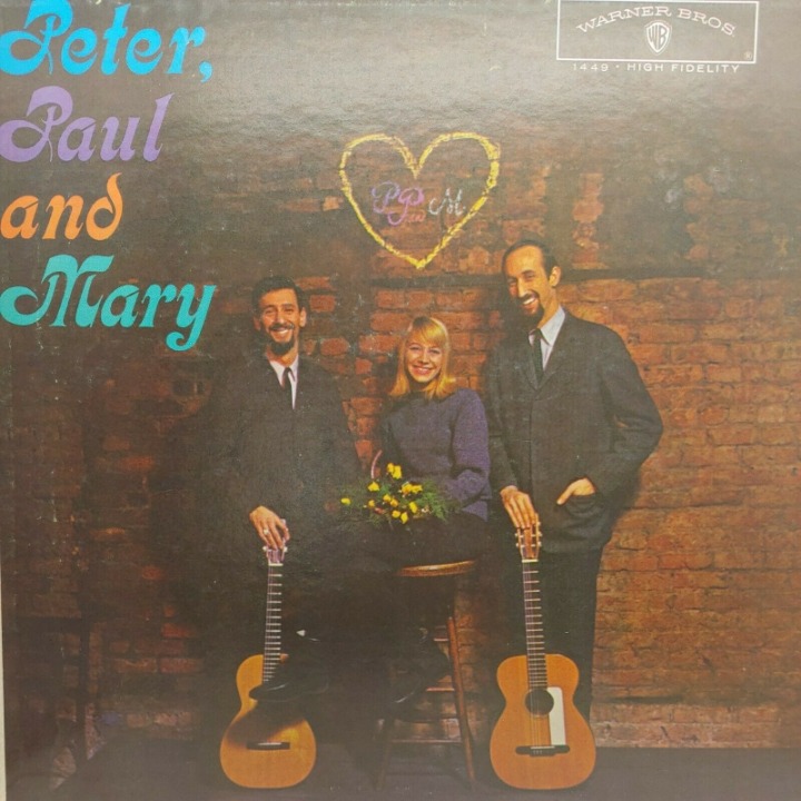 Peter Paul And Mary Vintage Vinyl LP W1449 1962 Folk Mono