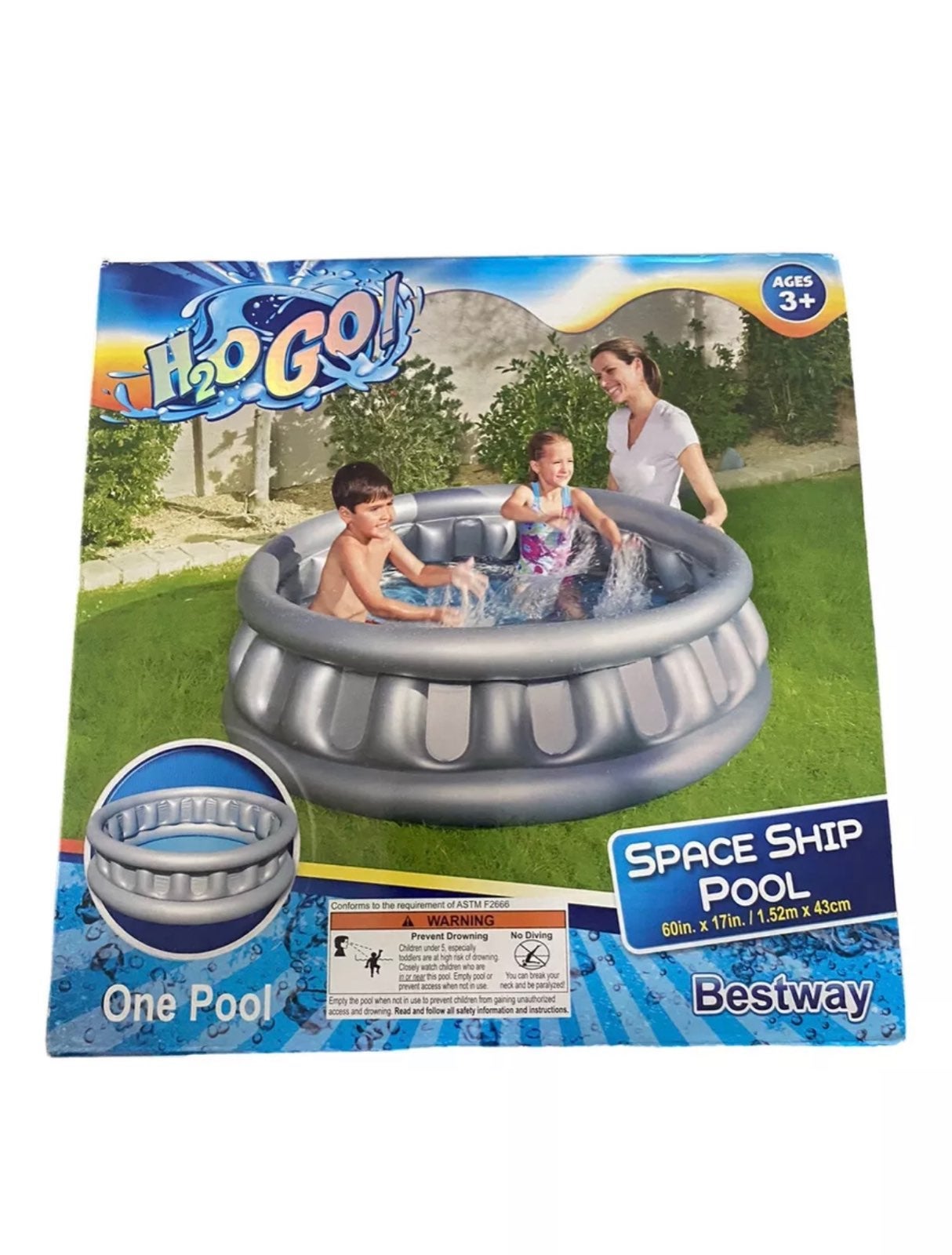 H20Go Space ship inflatable pool 60x17