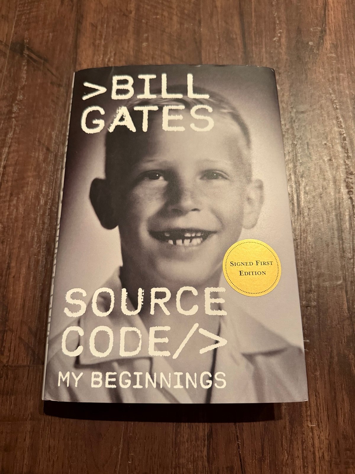 Source Code My Beginnings - Bill Gates (signed)
