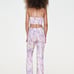 Zara bleach effect purple halter top blouse shirt