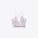 Zara bleach effect purple halter top blouse shirt