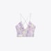 Zara bleach effect purple halter top blouse shirt
