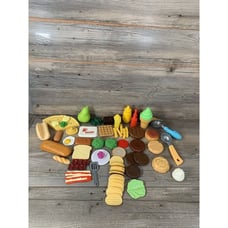 HUGE Play Food Lot - Play Kitchen Fruit, Veggies, Pizza, etc Approx 50+ Pieces