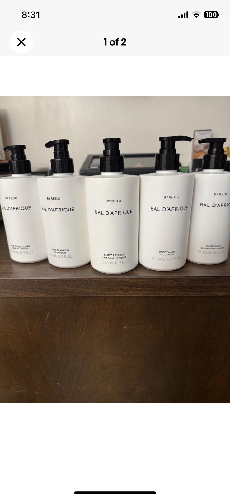 Byredo D'Afrique New Set! Shampoo - Conditioner - Body Wash - Lotion - Hand Wash