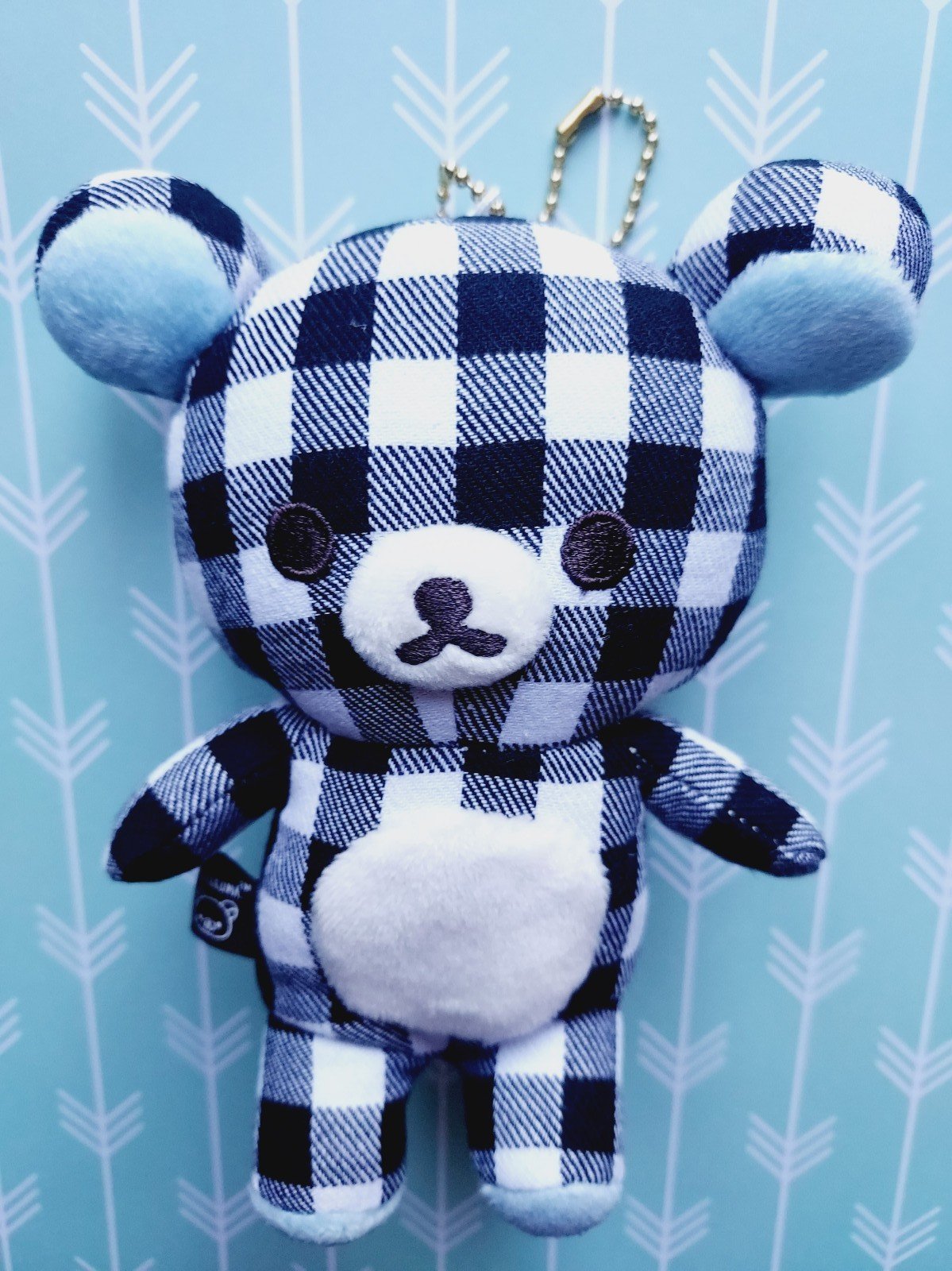 San-x Korilakkuma Rilakkuma rare doll Plush charm keychain Decoration toy vtg