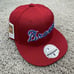 Atlanta Braves Hat Fitted 7 1/2 M&N Red Mesh BP Blue Script Side Patch Cap NWT