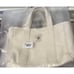 New Tory Burch Small Canvas Tote Bag In Ivory/ Natural Color