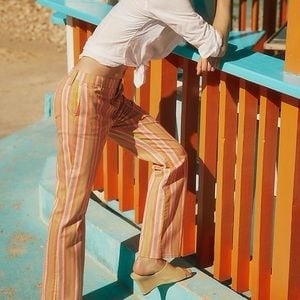 NWT J. Crew Slim Demi-Boot Chino Pant in Stripe.