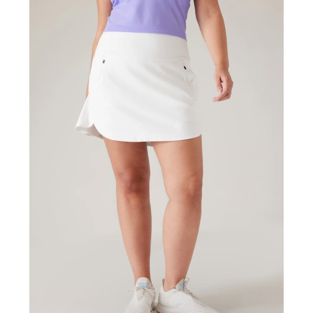Athleta Fairway Golf Skort 16 Size 1X Bright White Tennis Athletic Running