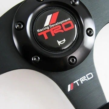 NEW UNIVERSAL 14 TRD Style Racing Black Stitching Suede Sport Steering Wheel