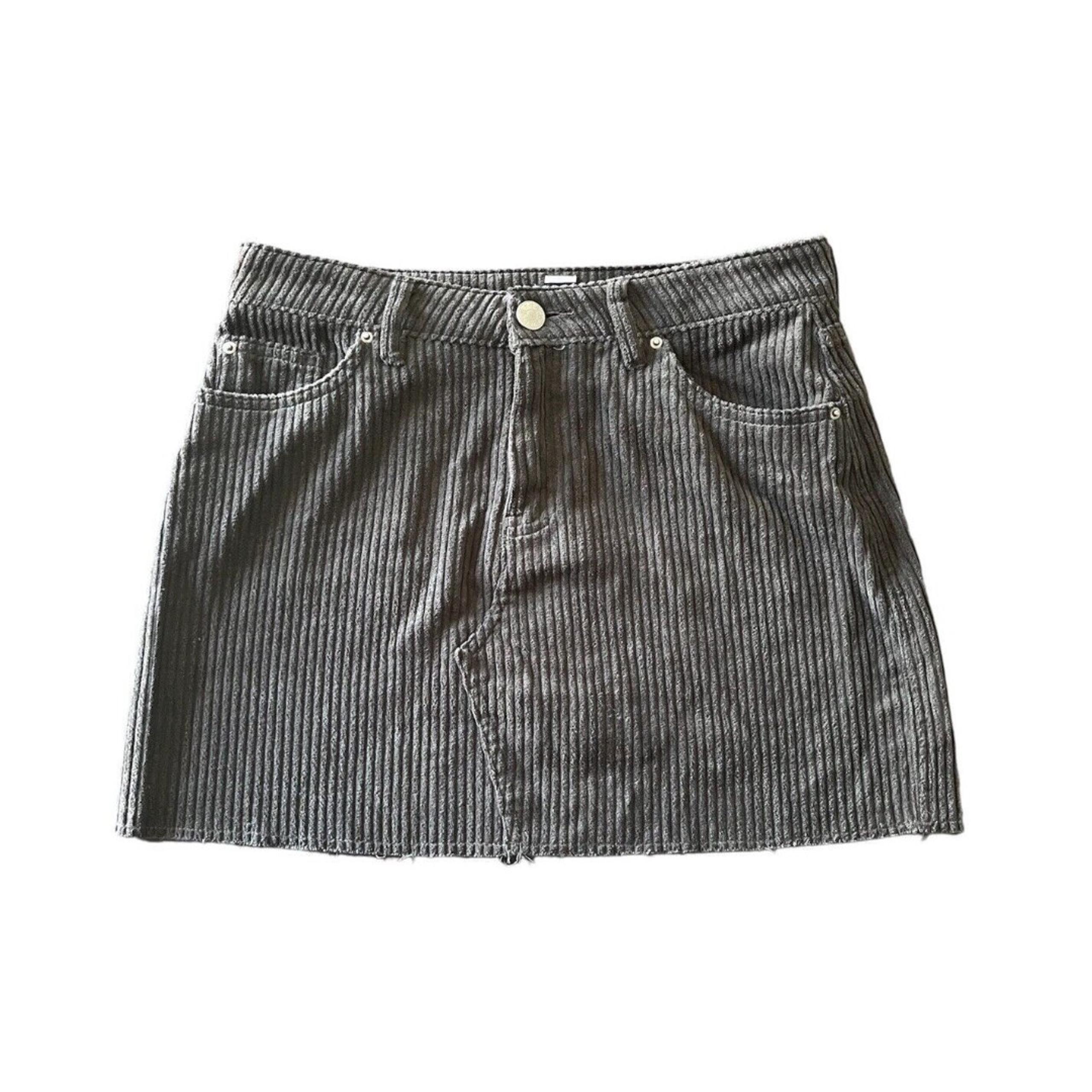 BDG Urban Outfitters Y2K Fairy Grunge Mini Skirt Gray Corduroy