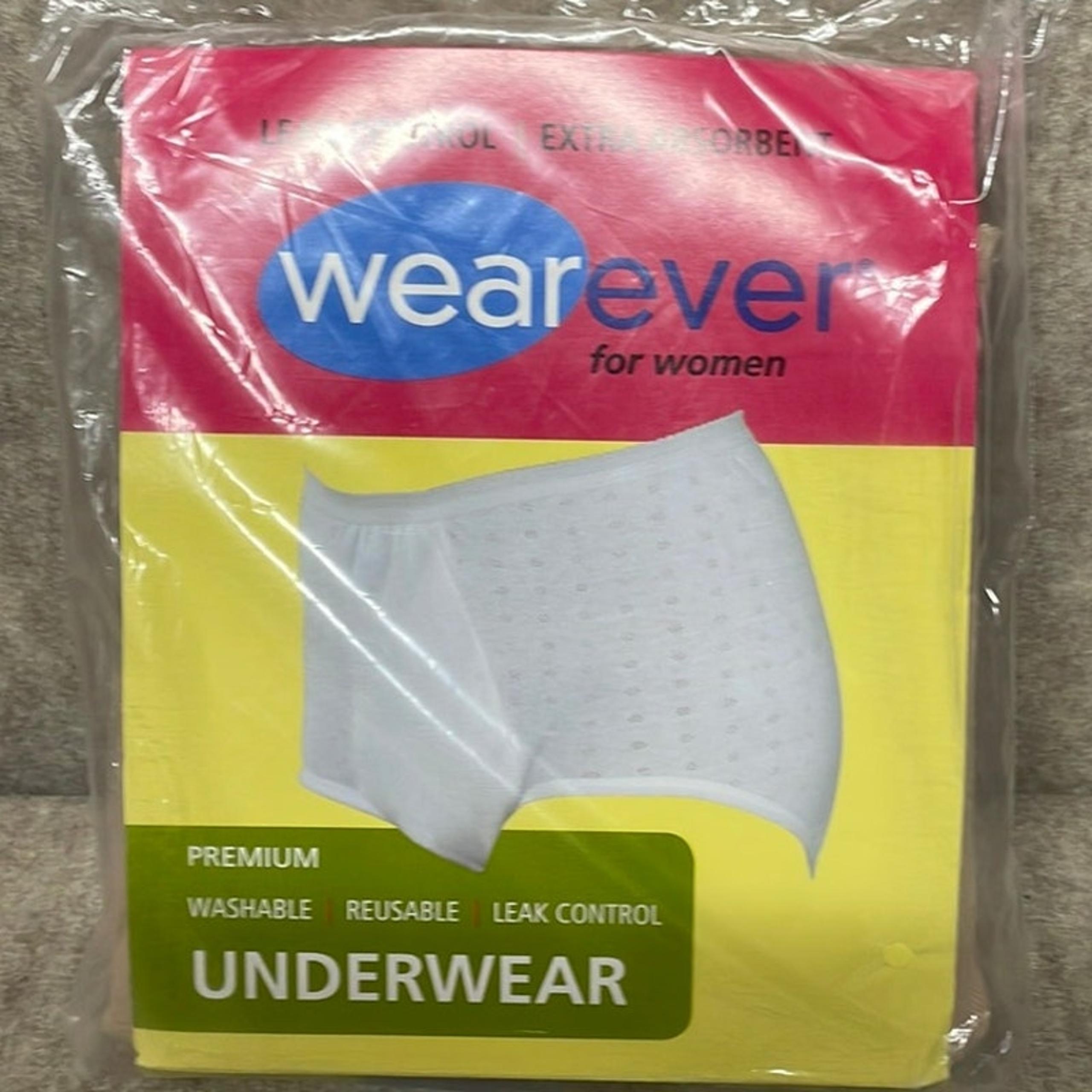 New Wearever For Women Beige Leak Control Extra Absorbent Washable Underwear Lg