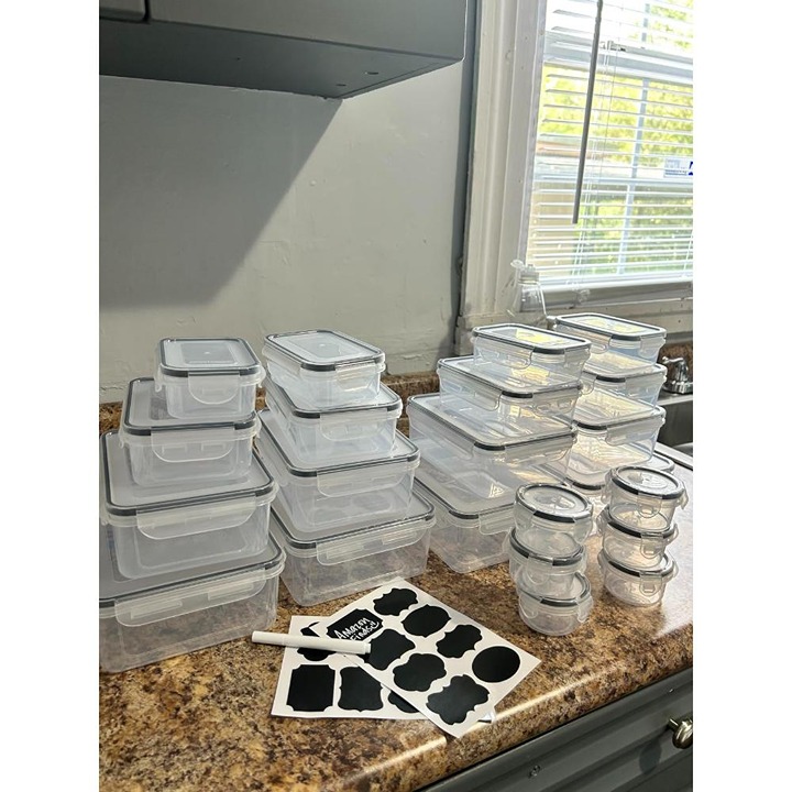 40 PCS Leakproof Meal-Prep Containers for Kitchen Storage