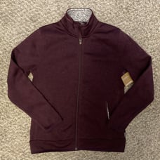 Eddie Bauer Women’s Full Zip Sweater Fleece Burgundy/purple Active Jacket Size S