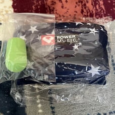 POWER MUSIC Star Pattern Pouch with Green Sponge