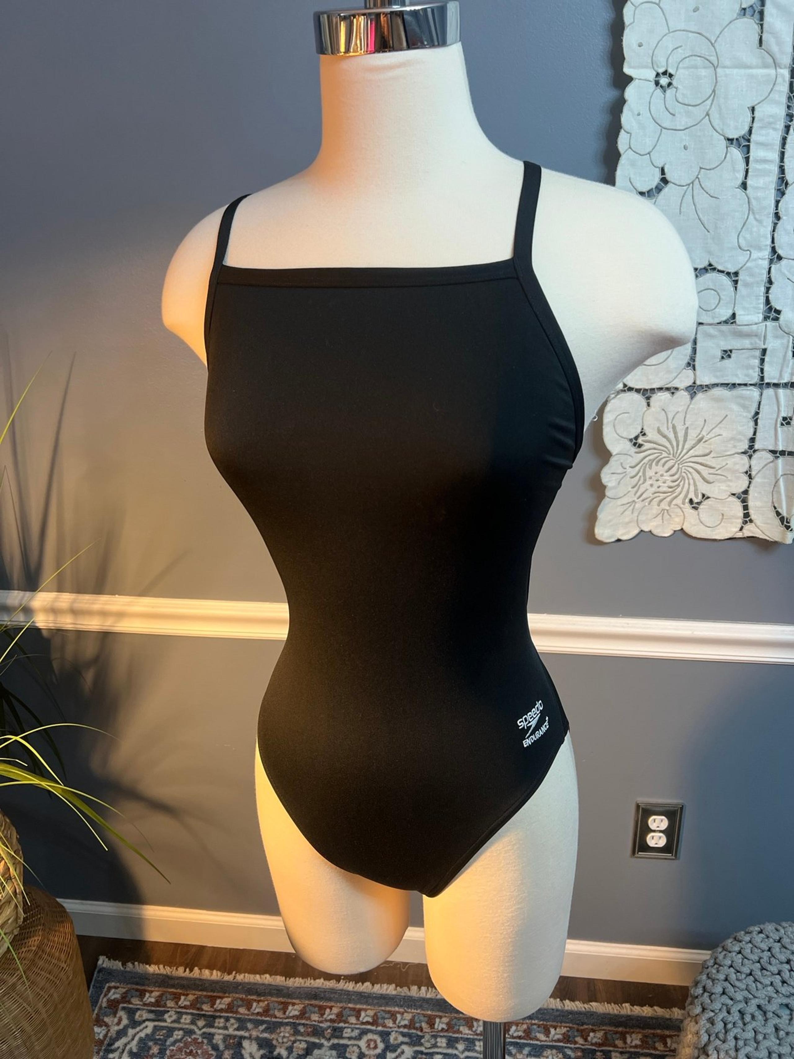Women’s Speedo Eco Endurance + thin strap swimsuit Black size 8/34