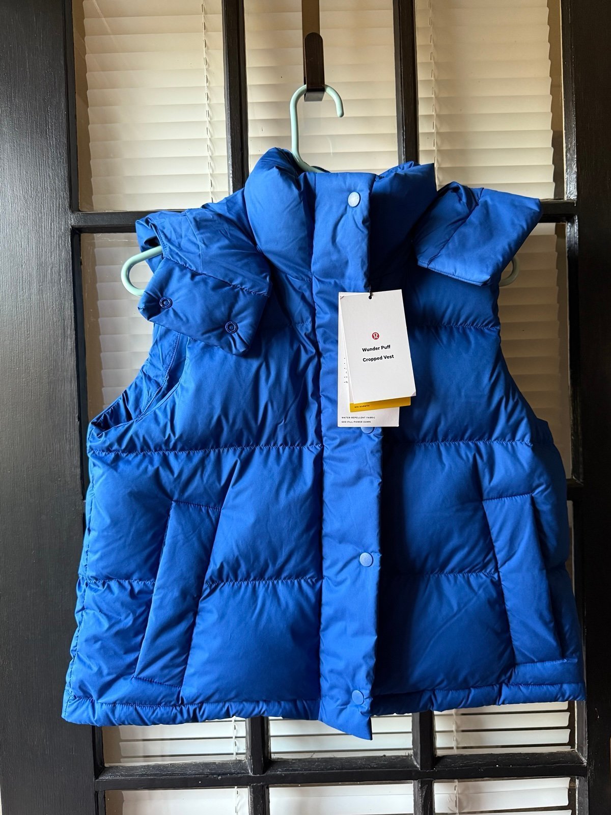 Lululemon Wunder Puff Cropped Vest, SYMB - Symphony Blue, NWT, Size 4