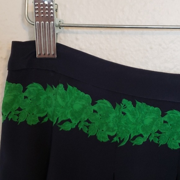 j crew green pleated skirt