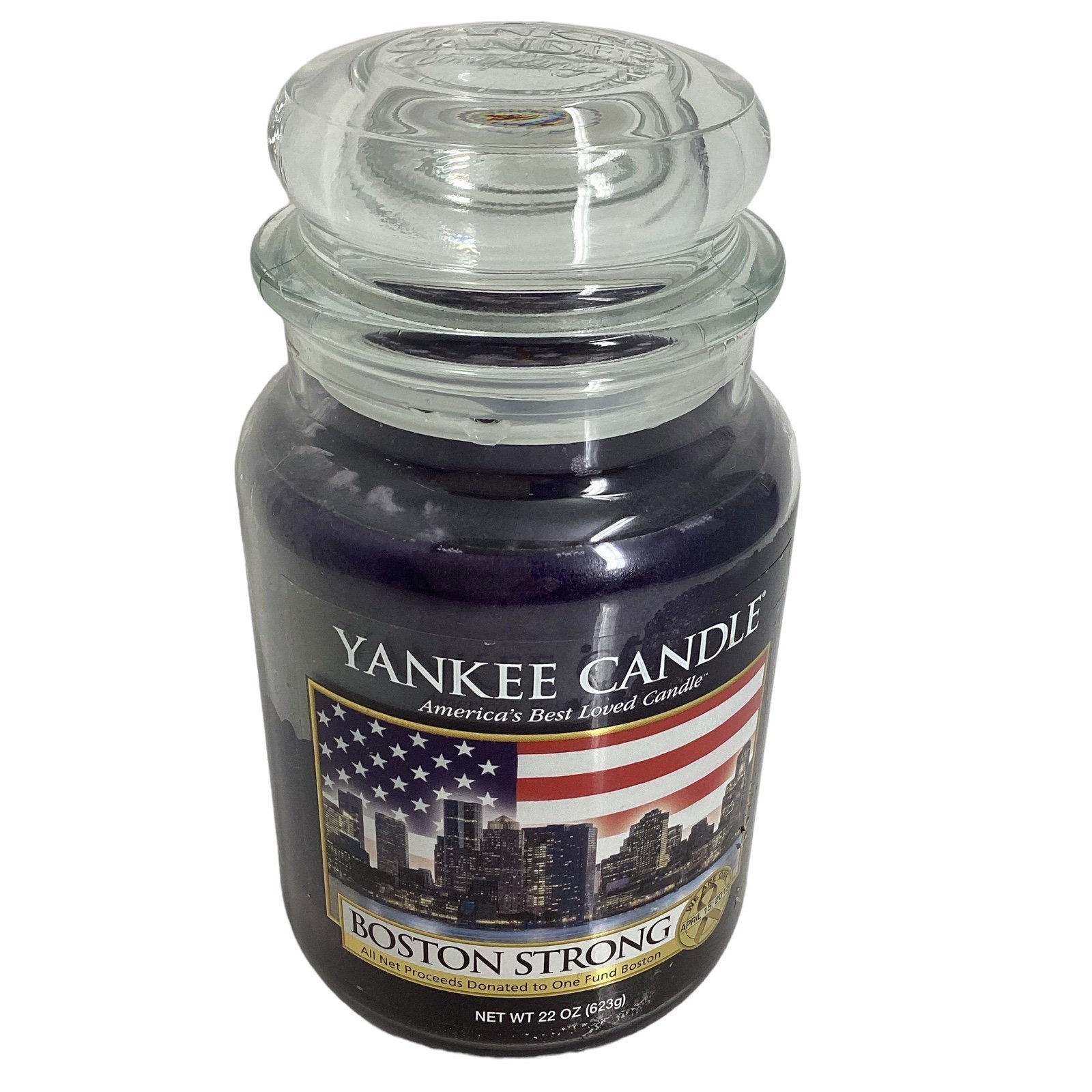 Vintage Limied Edition Yankee Candle BOSTON STRONG Large Jar