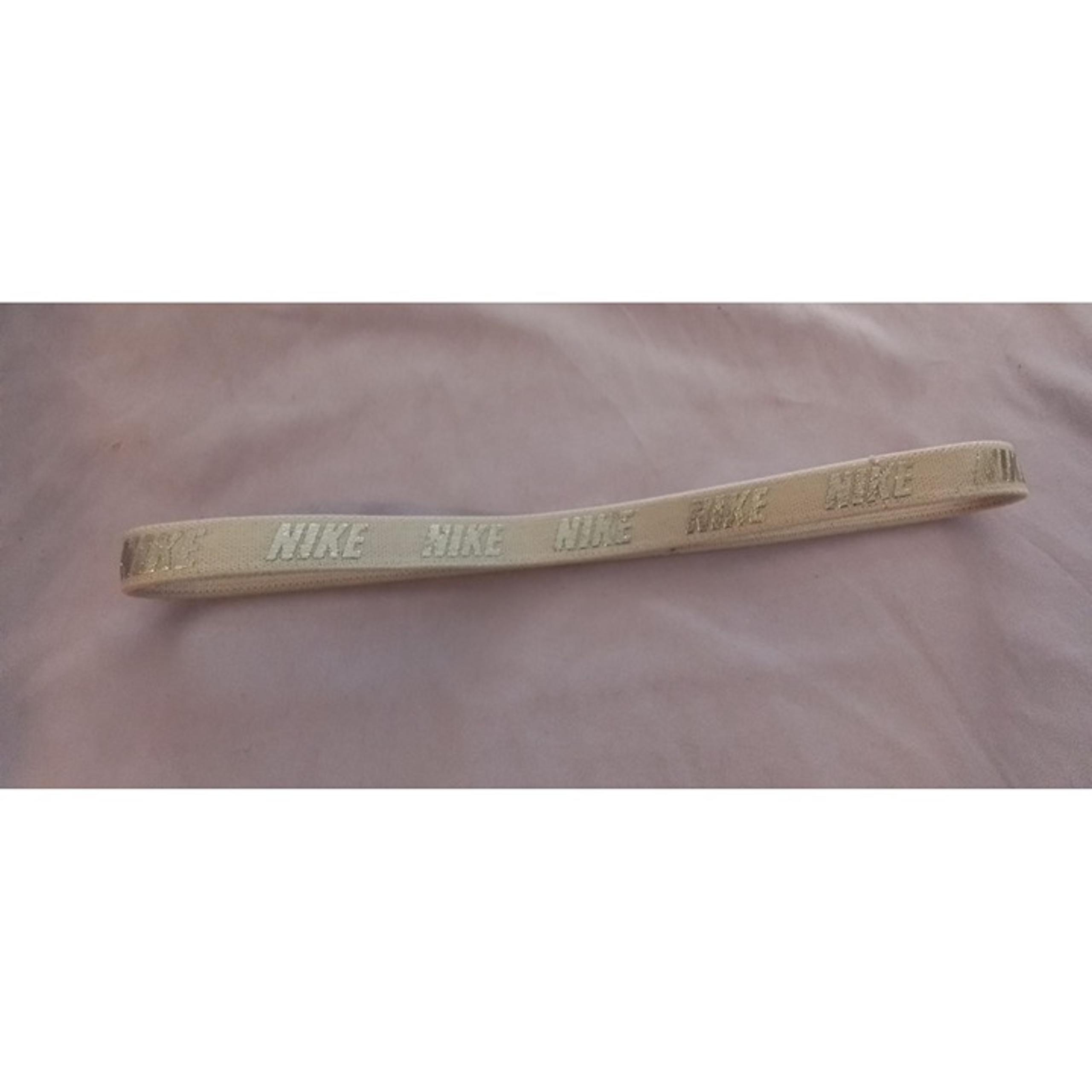 Nike Cream White Elastic Headband Sports Accessory