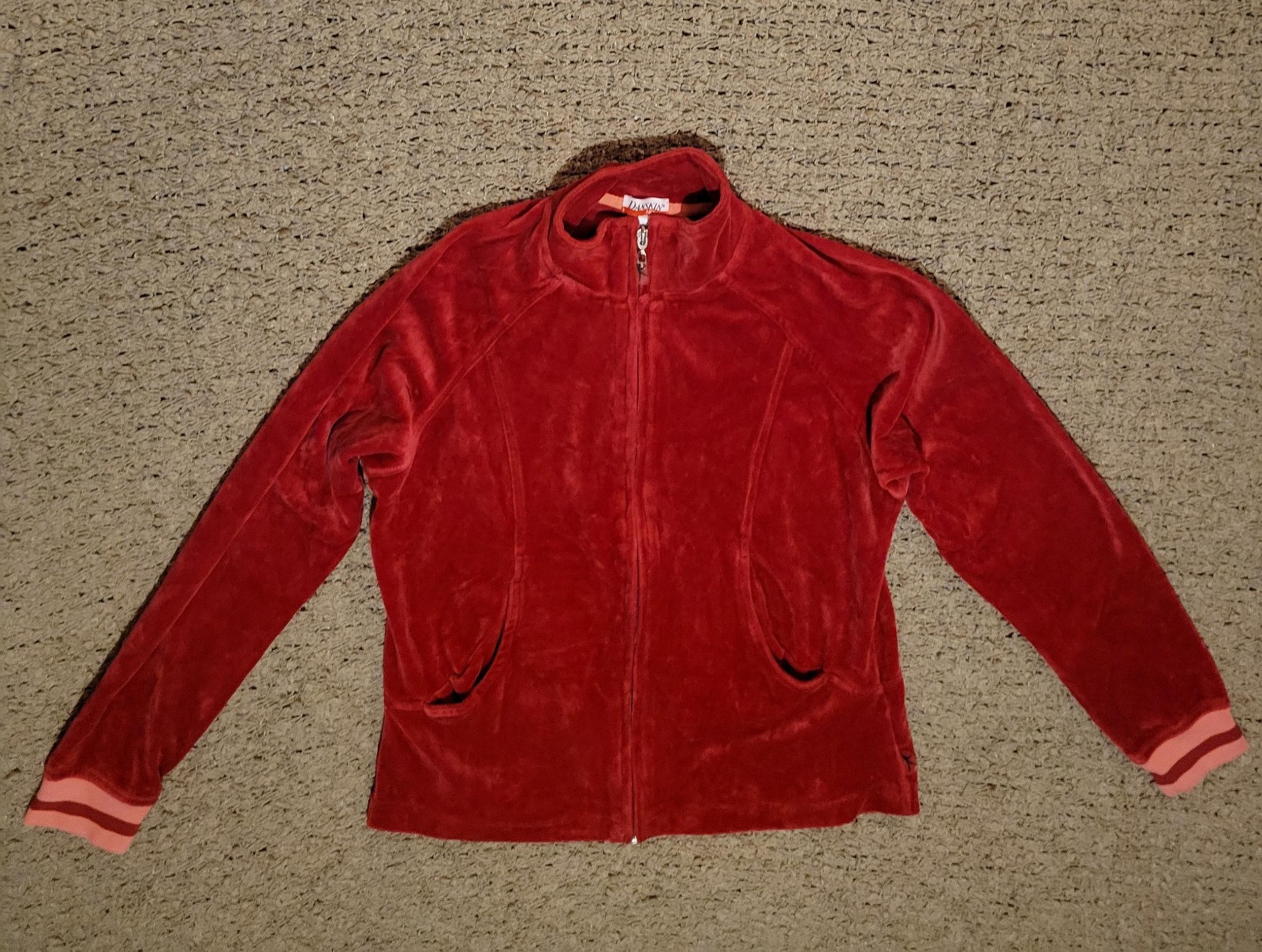 WOMENS COTTON BLEND ATHLETIC JACKET RED SIZE S 4/6 - Danskin Now
