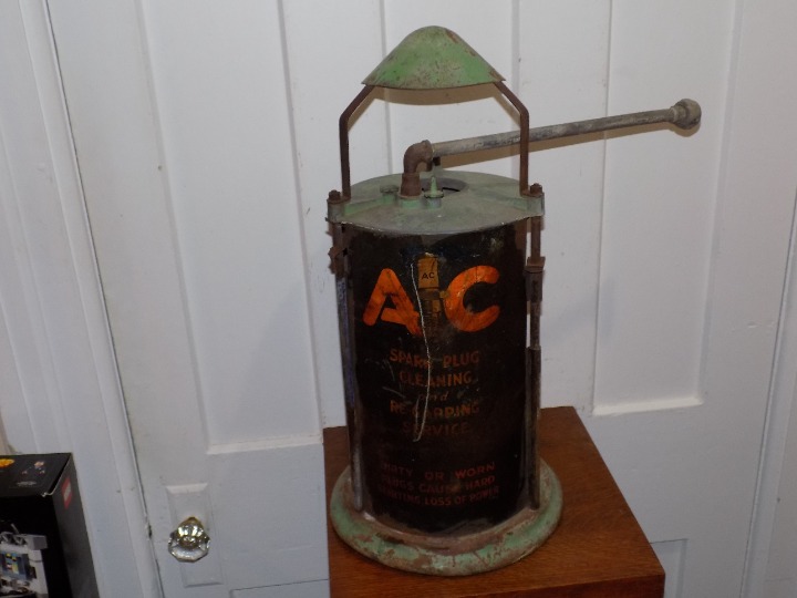 Vintage AC Spark Plug Cleaning and Re-Gapping Metal Machine