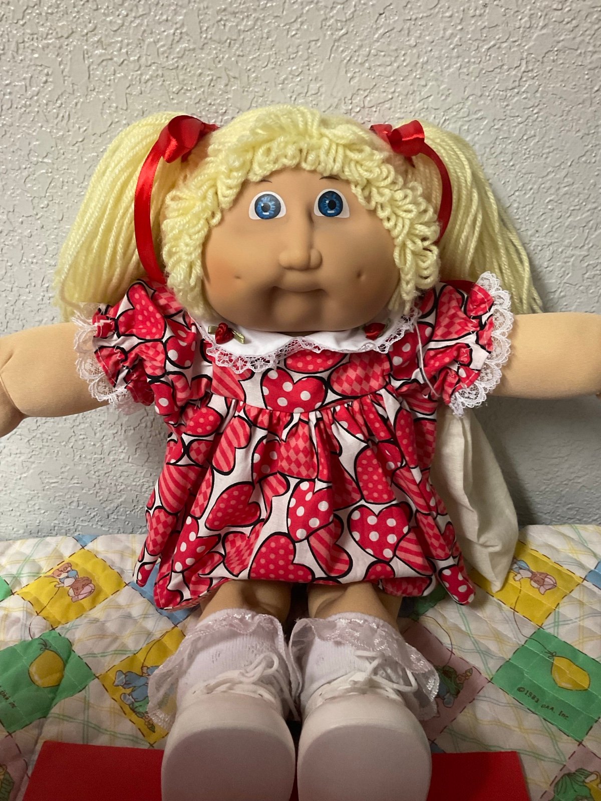 JESMAR Vintage Cabbage Patch Kid Girl Lemon Hair Blue Eyes First Edition HM#2 84