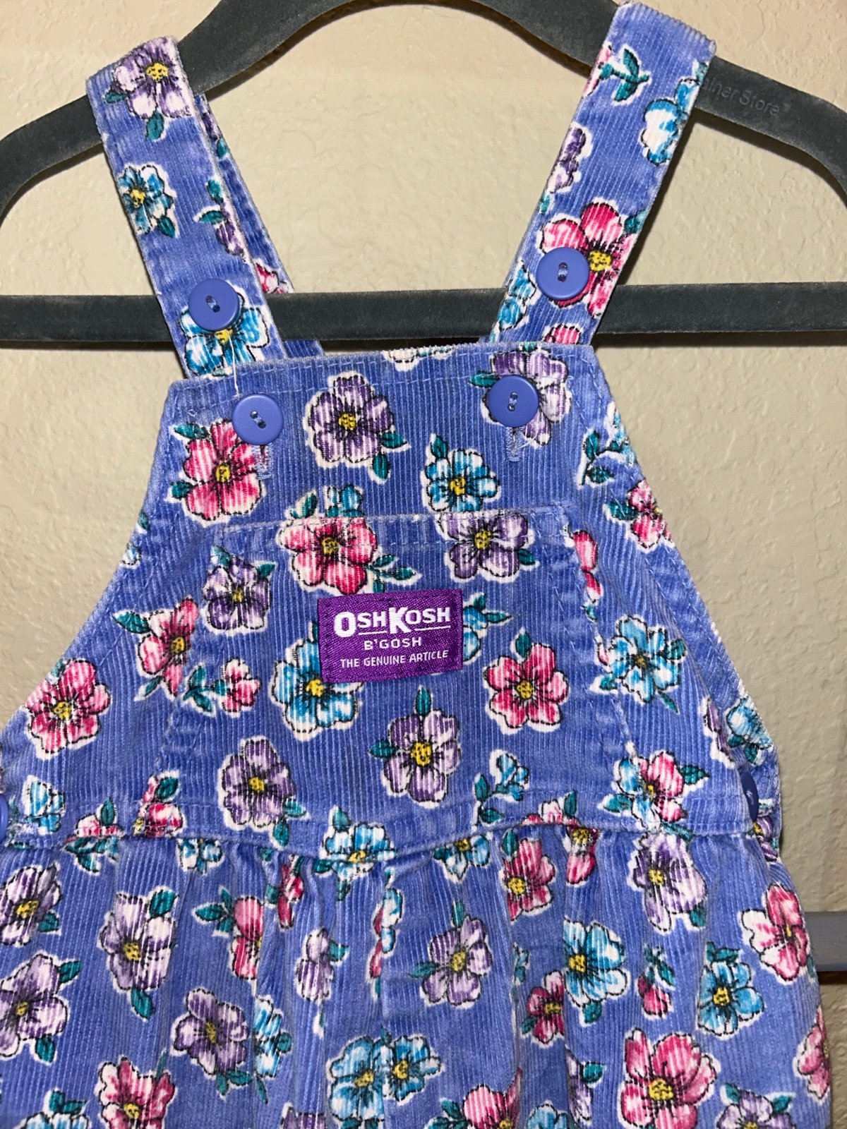 Vintage floral Oshkosh overalls