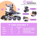 Adjustable Illuminating Inline Skates with Light up Wheels, Fun Flashing Beginne